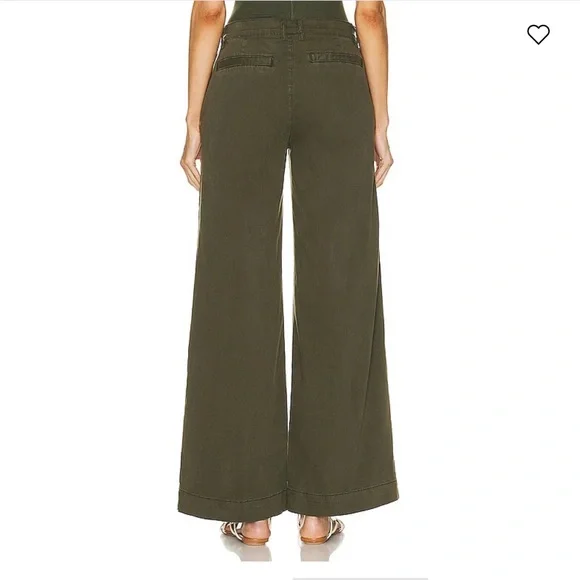 Frame Olive Green Wide Leg Trouser - Picture 4 of 5
